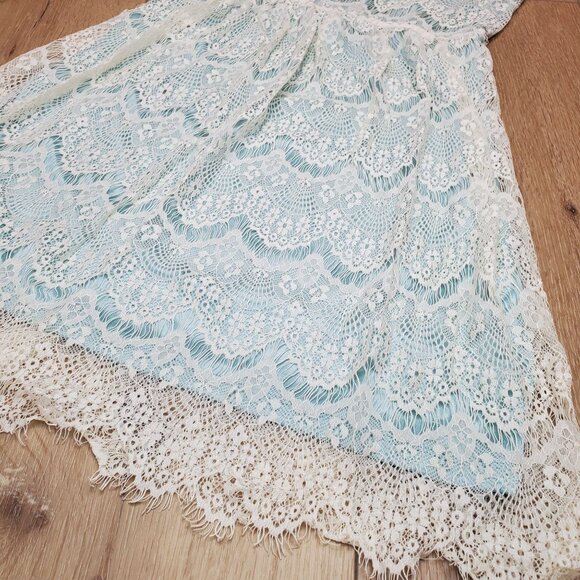 Altard State Womens Dress Size XS Mint Green & Ivory Lace Overlay Cottage Fairy - Picture 4 of 15